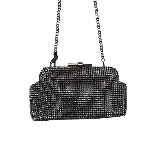 Reiss Adaline Crystal Bead Clutch Handbag Cross Body Purse Lined Vintage Style - Picture 5 of 13